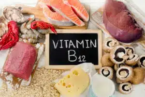 Different kind of foods that has Vitamin B12 in the table.
