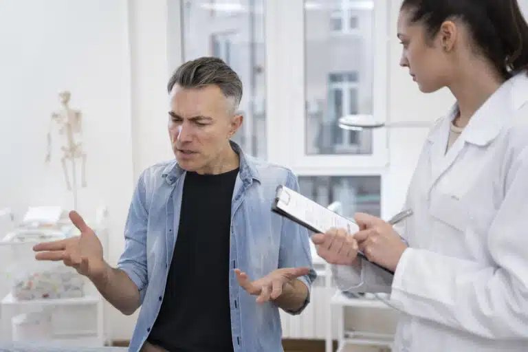 A man having his medical check-up