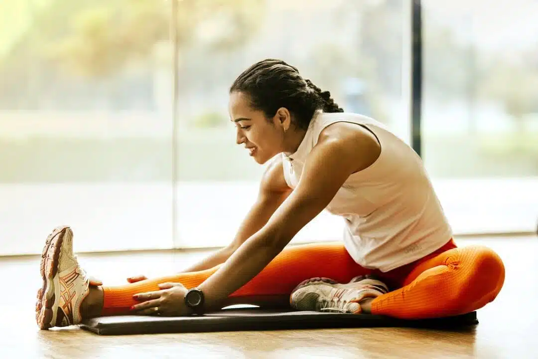 woman having a stretching