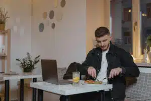 man eating a healthy diet for prostate health