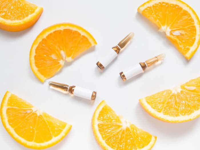 High dose vitamin C with orange slices