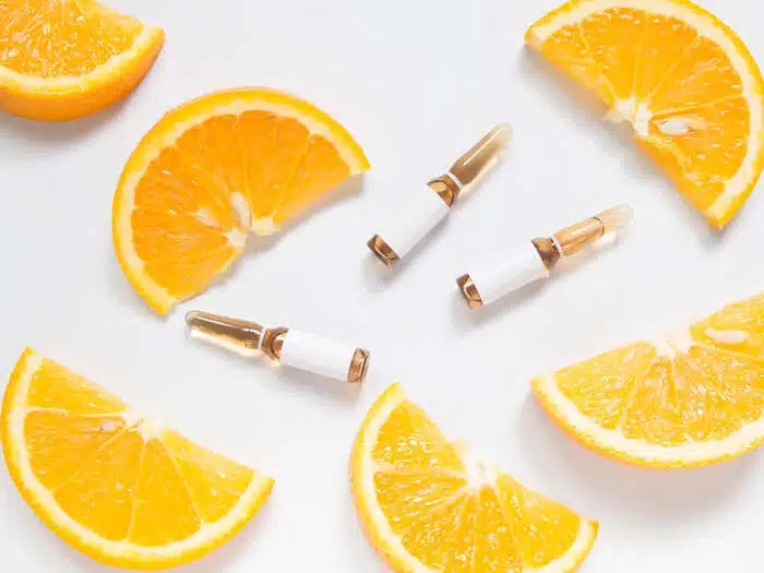 High dose vitamin C with orange slices